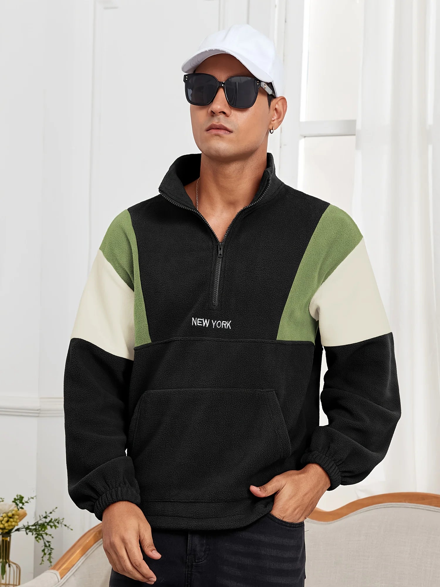 Fleece Half Zip Hoodie